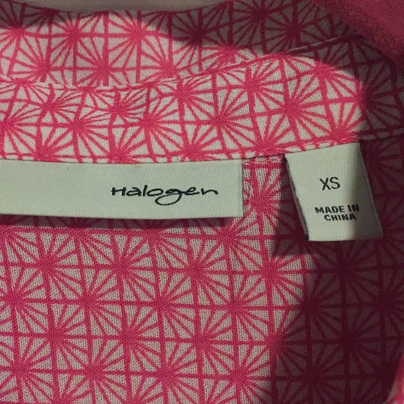 Pink patterned Halogen blouse - Picture 4 of 4